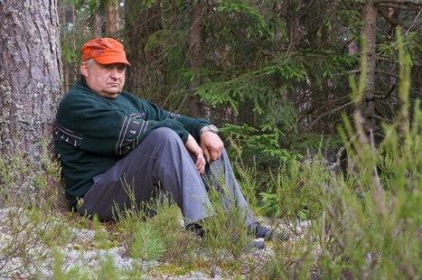 Elderly man woods