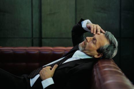 exhausted man