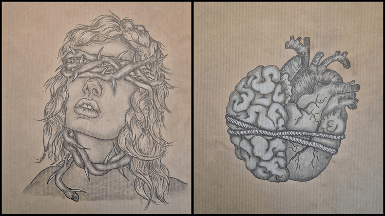 Tegning laget av May Helene Johannessen